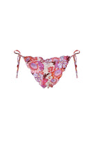 Floral Print Ruffled Edge Tie Side Bottom