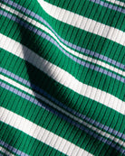 Striped Twist Front Strapless Dress