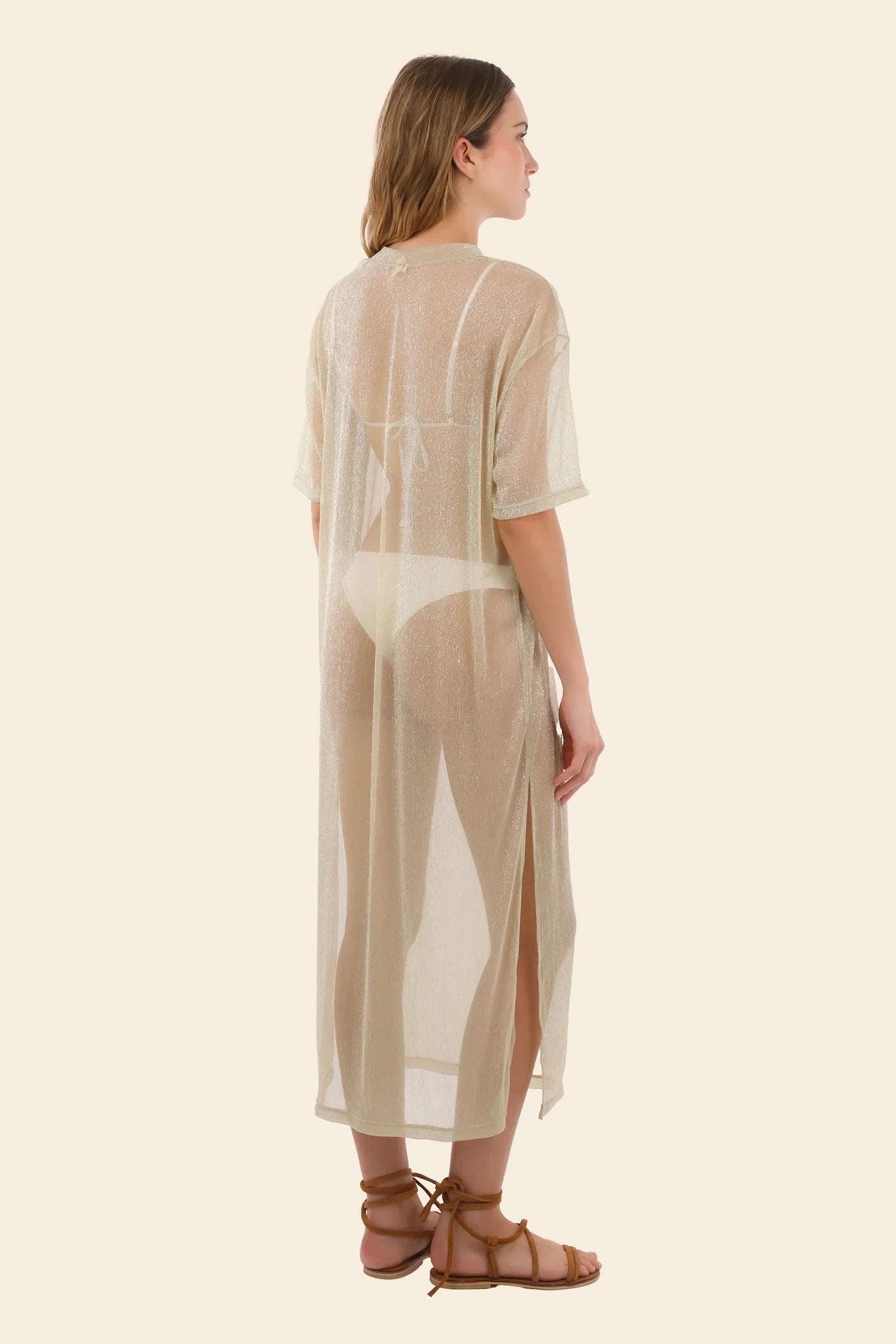 Sheer shimmery coverup dress