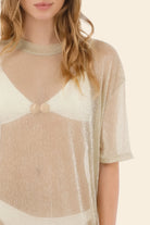 Sheer shimmery coverup dress