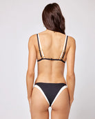 Layered Black Fixed Triangle Top