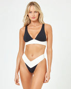 Black & Cream V-Cut Bottom