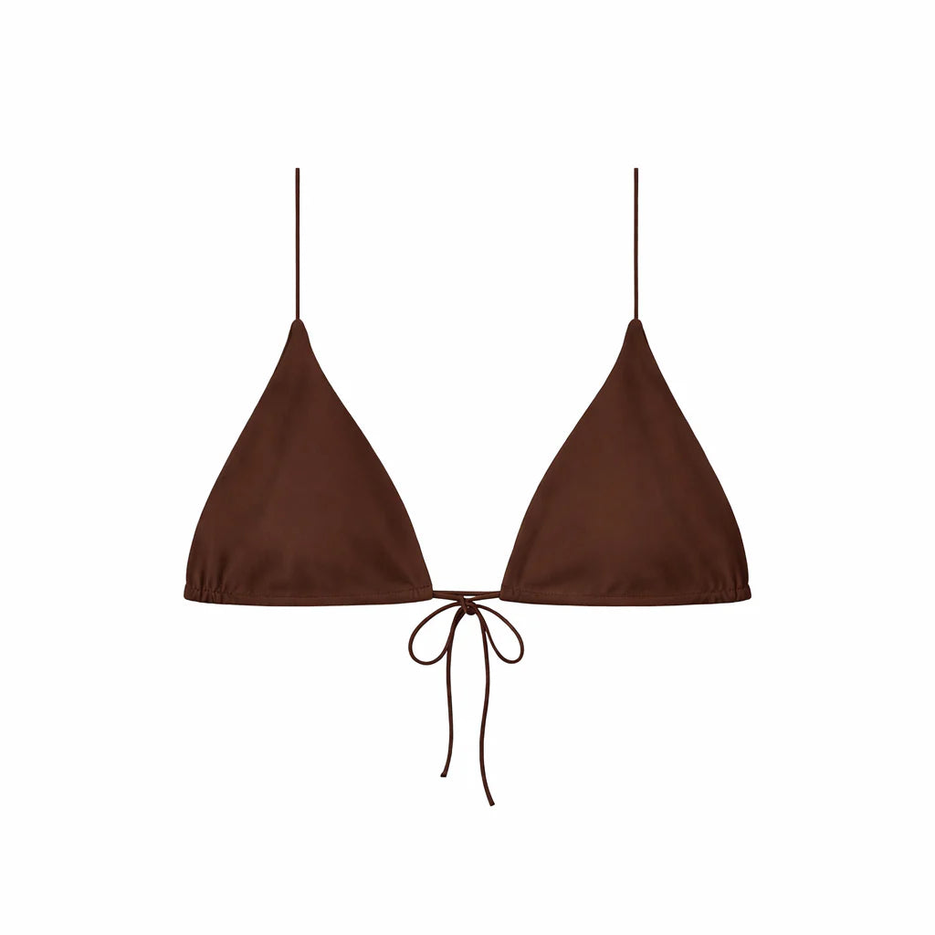 Brown adjustable triangle top