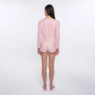 Shimmery short shorts in pink
