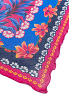 Long sheer mesh sarong in bright floral print