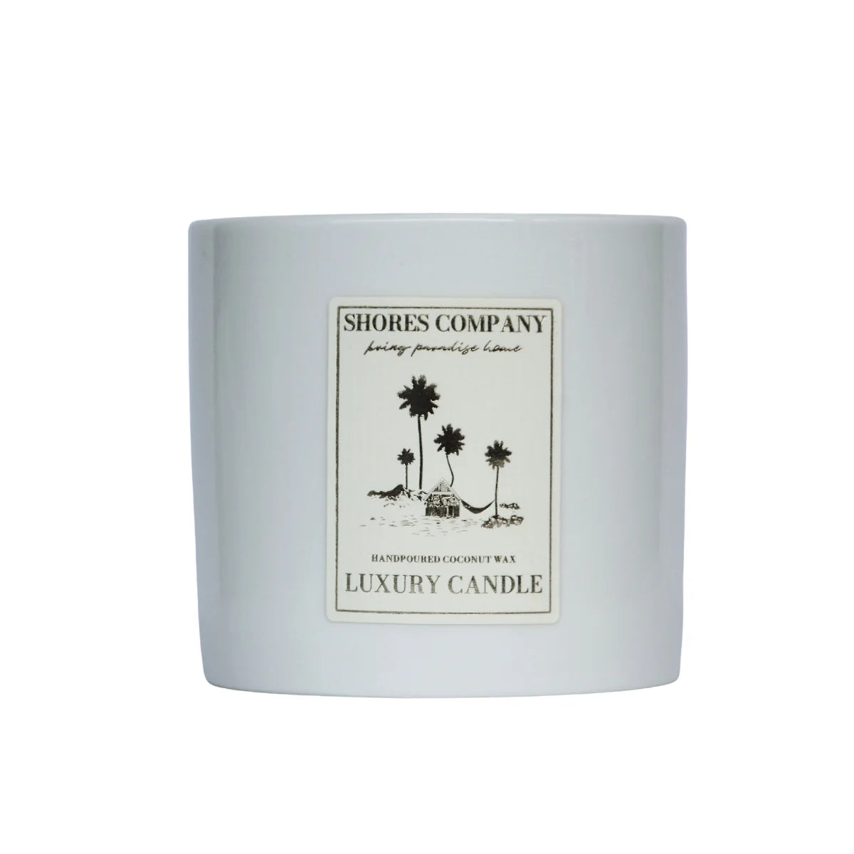 Coconut wax candle with tropical scent
