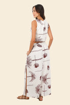 Long palm tree print skirt