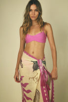 Long colorful sarong with tassels