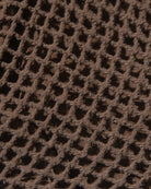 Latin cut bottom with thin strap sides and crochet overlay in Espresso Brown