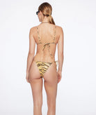 Tiger print bottom with tie sides