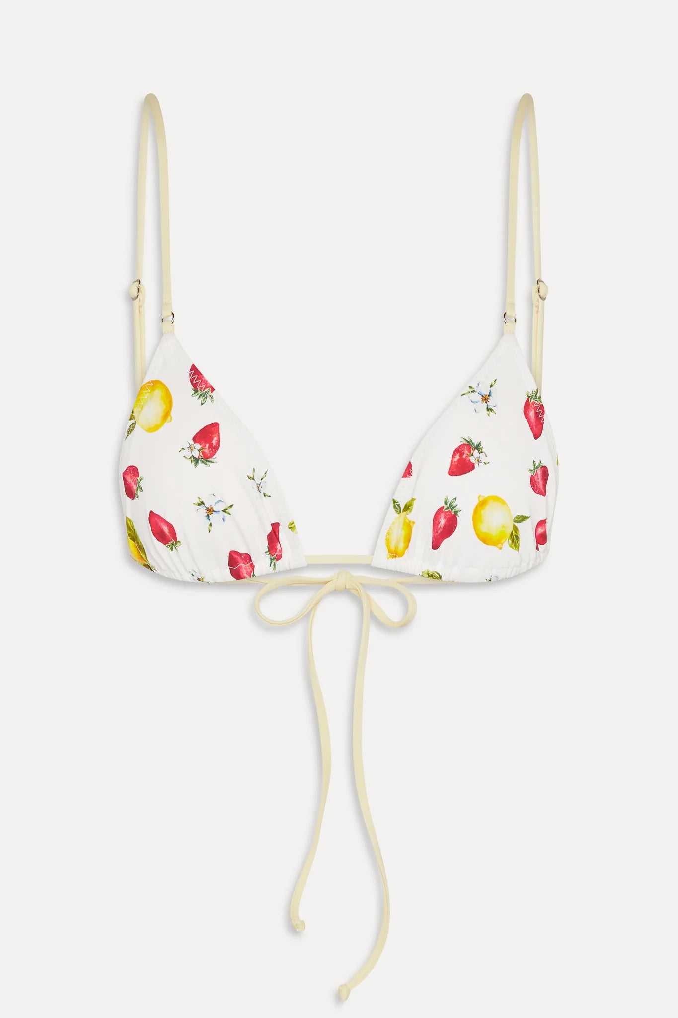 Colorful fruit print triangle top