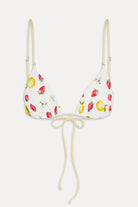 Colorful fruit print triangle top