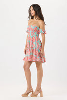 Colorful print mini dress