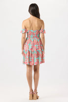 Colorful print mini dress