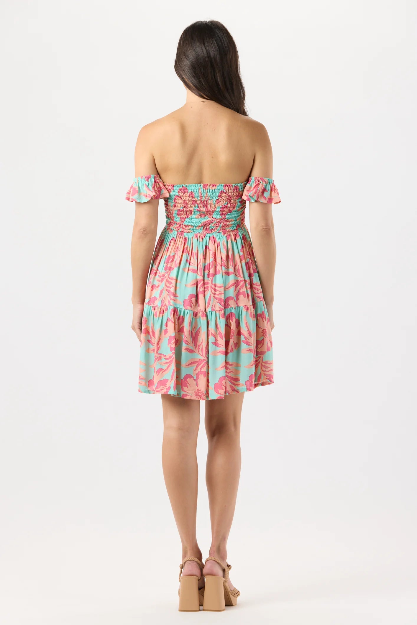 Colorful print mini dress