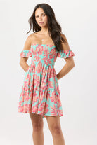 Colorful print mini dress