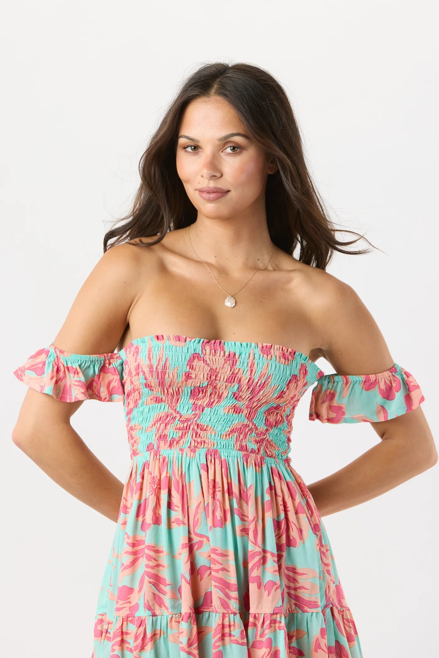 Colorful print mini dress
