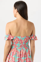 Colorful print mini dress