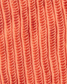 Orange Open Knit Crochet Mini Skirt
