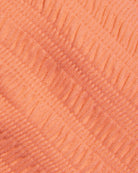 Textured Orange High Leg Bikini Bottom