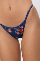 Colorful bikini bottom with strawberry print