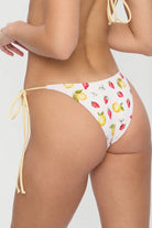 Tie side bottom with multicolor fruit print