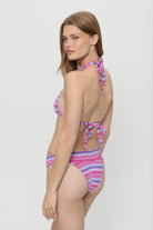 Striped multicolor bikini bottom
