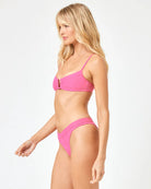 Bright Pink Textured Bottom