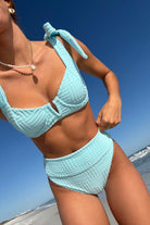 Terry High Waist Light Blue Bottom 