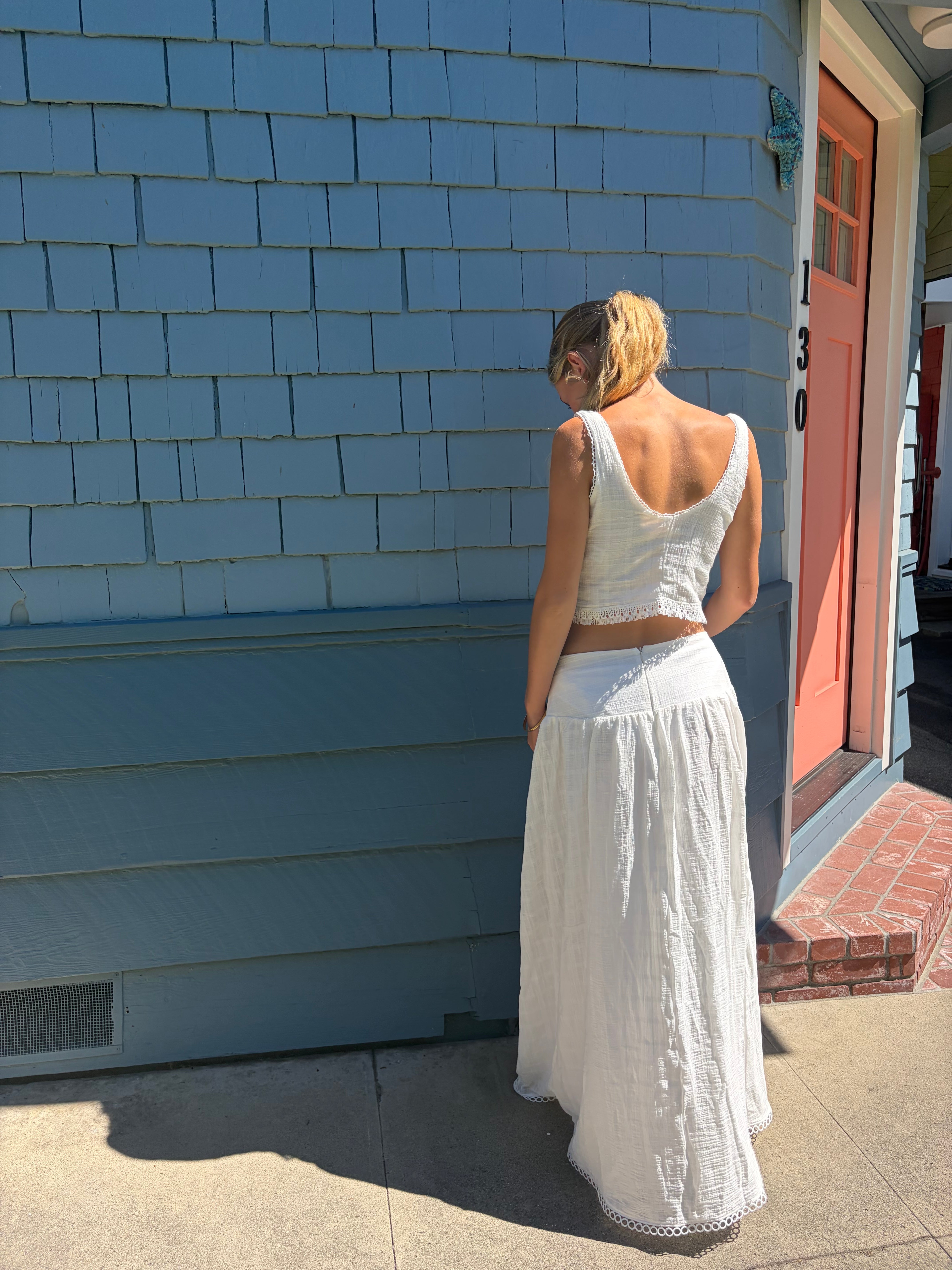 White corset tank top – Xandra Swimwear, LLC
