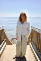 Long sleeve button down coverup shirt