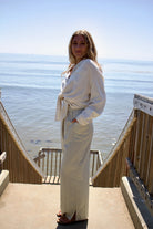 Long sleeve button down coverup shirt