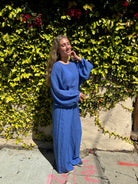Flowy top with bell sleeves in Periwinkle