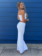 Long white skirt