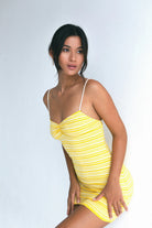 Striped Yellow Mini Dress