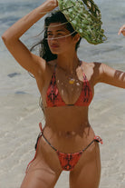 Snake Skin Print Tie Side Bottom 