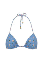 Floral print triangle bikini top