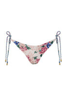 Reversible tie side bikini bottom in floral print 