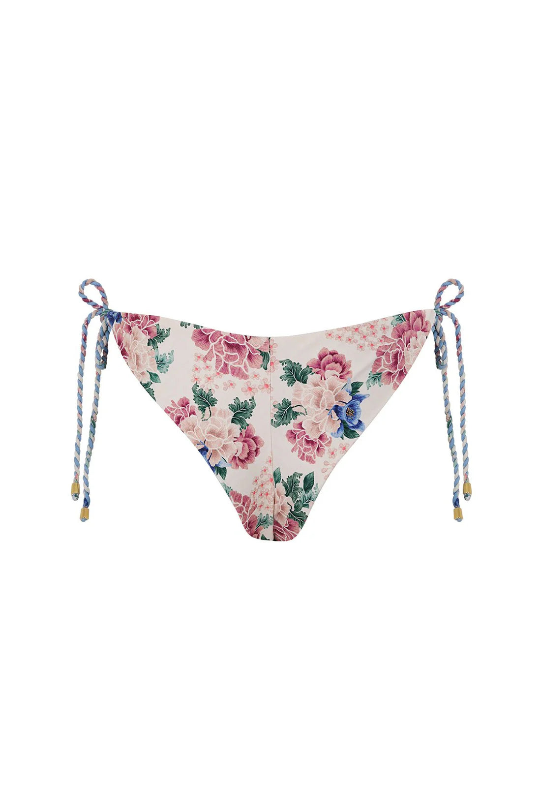 Reversible tie side bikini bottom in floral print 