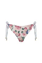 Reversible tie side bikini bottom in floral print 