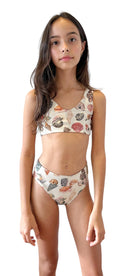 Girls' two piece in seashell print