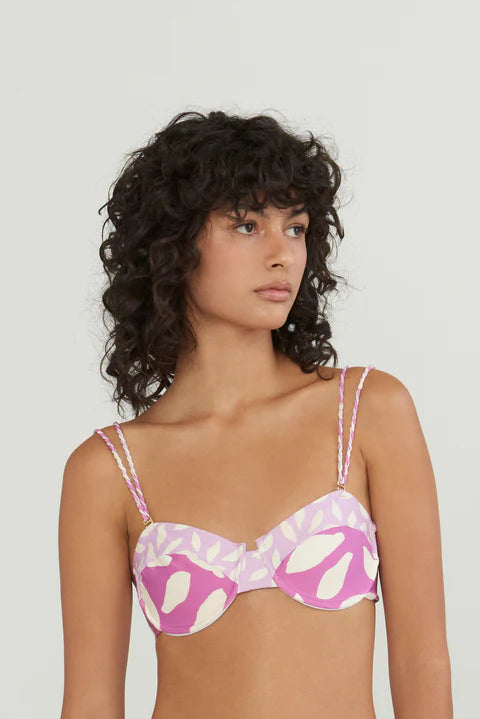 Printed Underwire Bikini Top