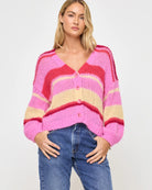 Cropped button down cardigan