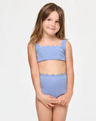 Girls' two piece bikini in light blue