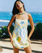 Tropical Print Summer Mini Dress