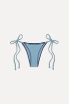Ribbed tie side bottom in light blue