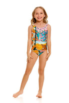 Reversible multicolor kid's one piece