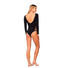 Long sleeve black one piece