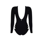 Long sleeve black one piece