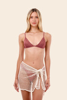 Hand beaded crochet wrap sarong